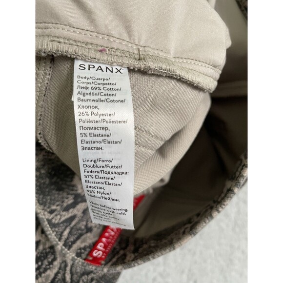 Spanx Women’s Small Jean-ish Ankle Leggings Taupe Snake Skin Tummy Control - Picture 5 of 11